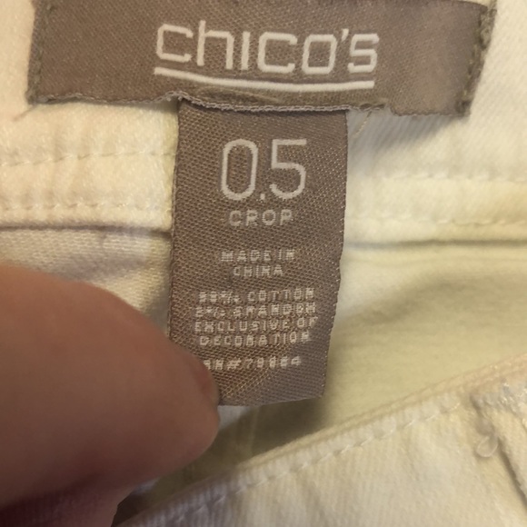 Chico’s White Jeans size 05 Crop - Picture 7 of 7
